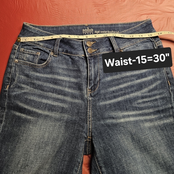 Soho High Waist Boyfriend Ankle/Crop w/Matching Belt sz6 w/Stretch E.U.C - Picture 5 of 8